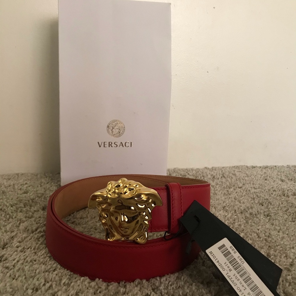 NWT Red Leather Gold Medusa